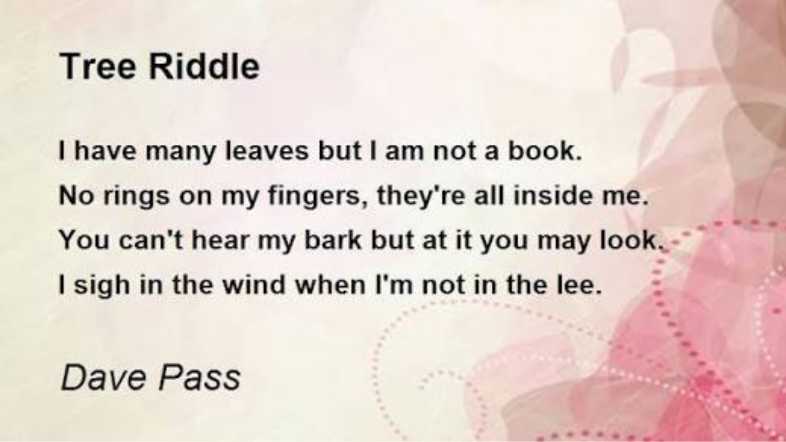 tree riddles